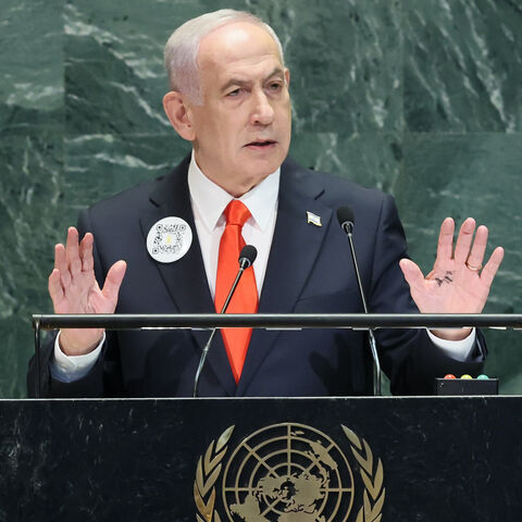 Prime Minister of Israel Benjamin Netanyahu addresses the United Nations General Assembly (UNGA) at the United Nations headquarters on Sept. 26, 2025 in New York City.