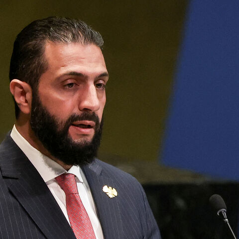 FILE PHOTO: Syria's President Ahmed al-Sharaa addresses the 80th United Nations General Assembly (UNGA) at the U.N. headquarters in New York, U.S., September 24, 2025. REUTERS/Shannon Stapleton/File Photo