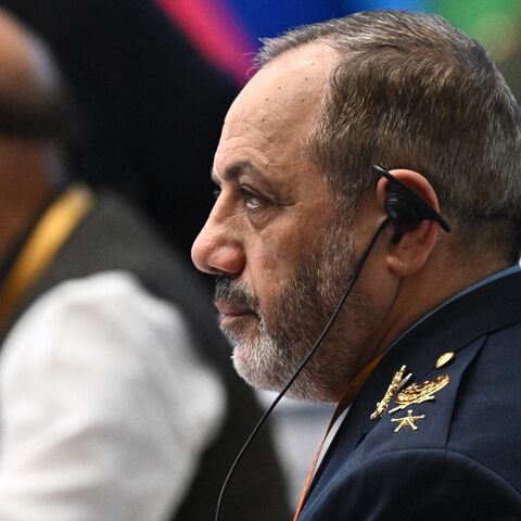 Iran's defense minister, Aziz Nasirzadeh, attends a meeting in eastern China's Shandong province on June 26, 2025.