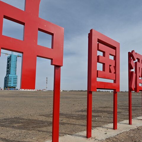 A platform for the satellite launcher is seen ahead of the Shenzhou-19 mission to the Tiangong space station at the Jiuquan Satellite Launch Center, in China's northwestern Gansu province, on Oct. 29, 2024.