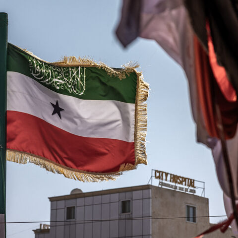 The flag of Somaliland is seen during a campaign rally of the main opposition party Waddani in Hargeisa on November 8, 2024, ahead of the 2024 Somaliland presidential election. The self-declared state of Somaliland is set to host a long-delayed presidential and legislative elections in November 13, 2024. (Photo by LUIS TATO / AFP) (Photo by LUIS TATO/AFP via Getty Images)