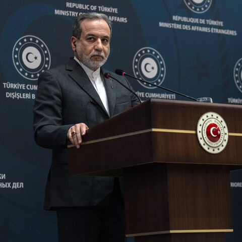 Turkey's Foreign Minister Hakan Fidan (R) and his Iranian counterpart Abbas Araghchi (L) give a statement at the Ritz Hotel as they meet on Jan. 30, 2026 in Istanbul, Turkey. 