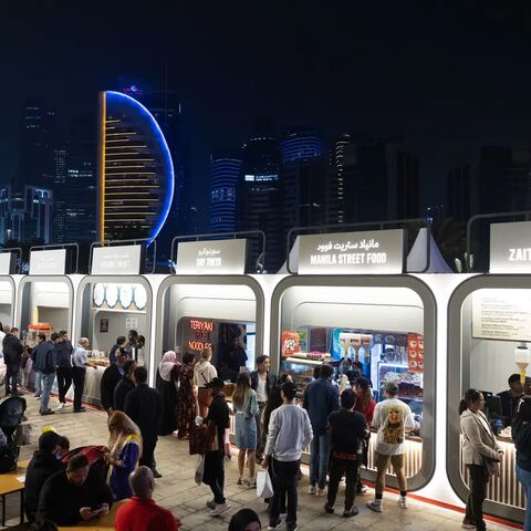 People visit food stalls during the 2025 Qatar International Food Festival in Doha. (Photo courtesy of Visit Qatar)