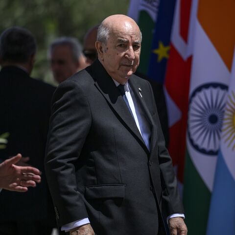 President of Algeria Abdelmadjid Tebboune arrives at Borgo Egnazia on day two of the 50th G7 summit, on June 14, 2024.