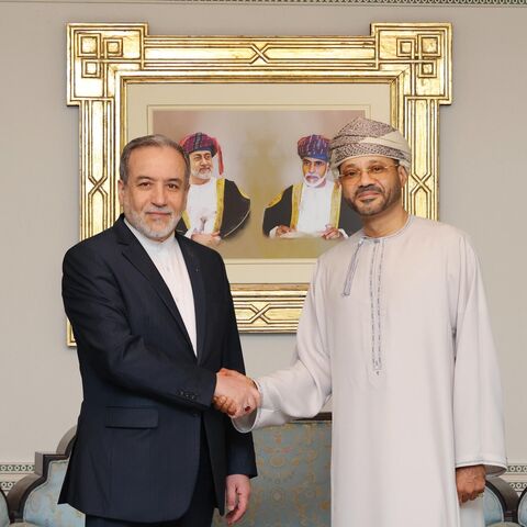 Iranian Foreign Minister Abbas Araghchi meets with his Omani counterpart, Badr Albusaidi, ahead of talks with the US in Muscat, Oman on Feb. 6, 2026.