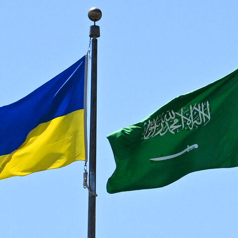 Flags of Saudi Arabia and Ukraine line the King Abdulaziz Road in the Saudi Red Sea port city of Jeddah ahead of a visit by the Ukrainian President on March 10, 2025. Ukraine's President Volodymyr Zelensky is due to arrive in Saudi Arabia on March 10, a day ahead of crucial talks between Ukrainian and US officials on ending the war with Russia. (Photo by Amer HILABI / AFP) (Photo by AMER HILABI/AFP via Getty Images)