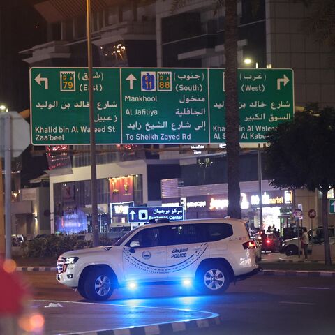 An Emirati police vehicle deploys near the US Consulate in Dubai on March 3, 2026. 