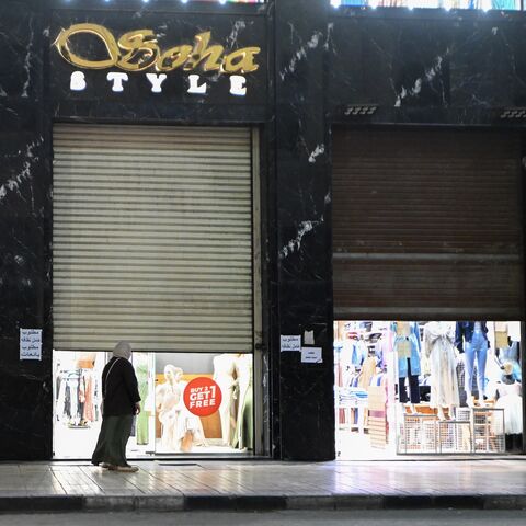 Shops close early, on March 28, 2026, in Cairo, Egypt. 