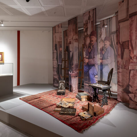 A corner is devoted to re-creating the artist’s studio. (Courtesy of Pera Palas)