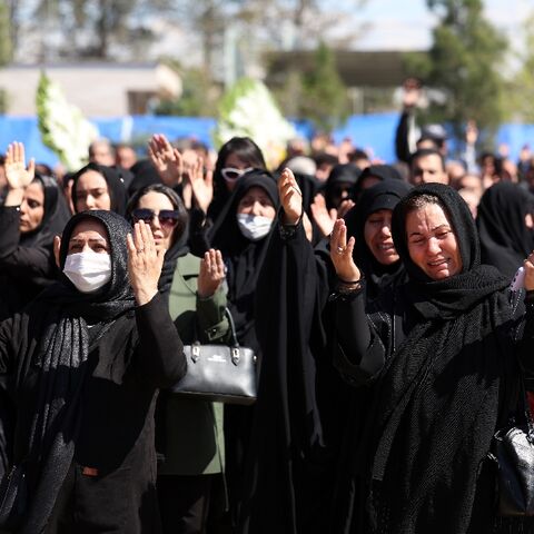 Women in Tehran mourned victims of the Middle East war on Thursday