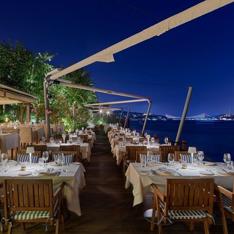 Lacivert, which means dark blue in Turkish, at dusk. (Photo courtesy of Lacivert)