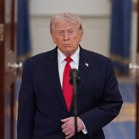 U.S. President Donald Trump arrives to deliver an address to the nation about the Iran war at the White House in Washington, D.C., U.S. April 1, 2026. Alex Brandon/Pool via REUTERS