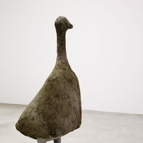 Chung Seoyoung, “A GOOSE,” 2007, cement, in Doha, Qatar. (Photo courtesy of Fire Station)