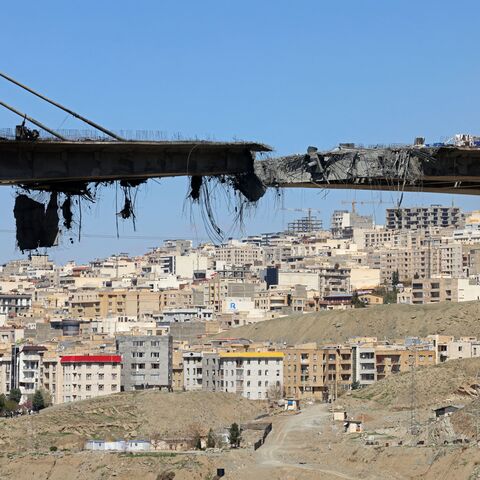 A view of the B1 bridge is pictured, a day after it was destroyed by a strike in Karaj, around 20miles (35kms) southwest of Tehran, April 3, 2026. US President Donald Trump said on April 2 the tallest bridge in Iran had been destroyed, hours after threatening to bomb the country "back to the Stone Ages." (Photo by ATTA KENARE / AFP via Getty Images) /