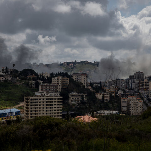 NABATIEH, LEBANON - APRIL 08: Smoke rises from an Israeli airstrike in the city center on April 08, 2026 in Nabatieh, Lebanon. Israel has stepped-up its attacks on Lebanon following President Donald Trump's announcement of a two-week ceasefire agreement between the US and Iran, conditional on shipping being allowed to resume through the Strait of Hormuz. Israel says it will observe the ceasefire with Iran but insists Lebanon was not included in the deal, and has since launched the "largest coordinated strik