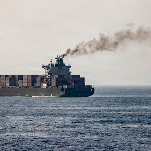 US forces patrol the Arabian Sea near M/V Touska on April 20, 2026, after firing upon the Iranian-flagged vessel. (Handout Photo by the U.S. Navy via Getty Images)