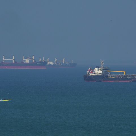 The Ateela 2 oil tanker boat navigates the sea on April 28, 2026, on Qeshm Island, Iran, in the Strait of Hormuz. 