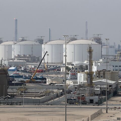 A picture shows the Ras Laffan Industrial City, Qatar's principal site for production of liquefied natural gas and gas-to-liquid, administrated by Qatar Petroleum, some 80 kilometers (50 miles) north of the capital Doha, on Feb. 6, 2017. 