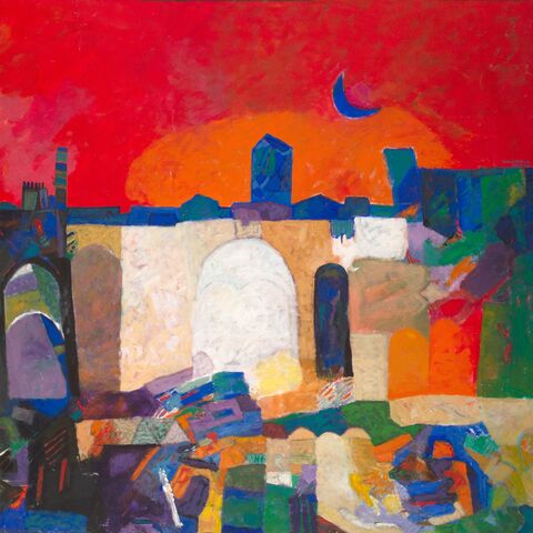 Samir Salameh. "Untitled," 2000. Oil and acrylic on canvas. (Courtesy of the artist and Zawyeh Gallery)