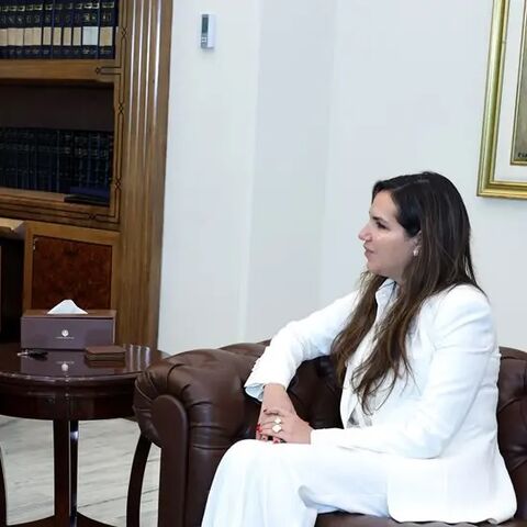 Lebanese President Joseph Aoun receives Ambassador to the United States Nada Hamadeh in Beirut on Aug. 29, 2025. (Lebanese Presidency)