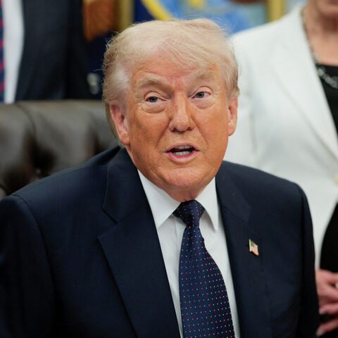 U.S. President Donald Trump speaks during an event to sign a memorandum in the Oval Office at the White House in Washington, D.C., U.S., May 5, 2026. REUTERS/Evan Vucci