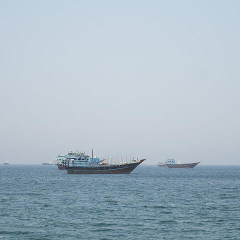 Vessels in the Strait of Hormuz, Musandam, Oman, May 8, 2026. REUTERS/Stringer
