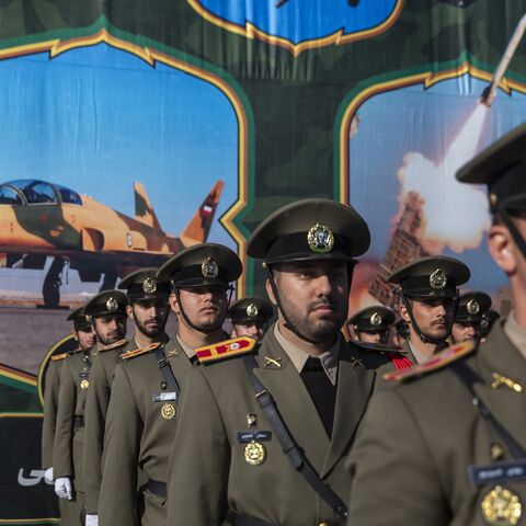 Soldiers from Iran's land, navy, air force and special forces parade on the occasion of National Army Day in Tehran, capital of Iran on April 18, 2025, in Tehran, Iran. 
