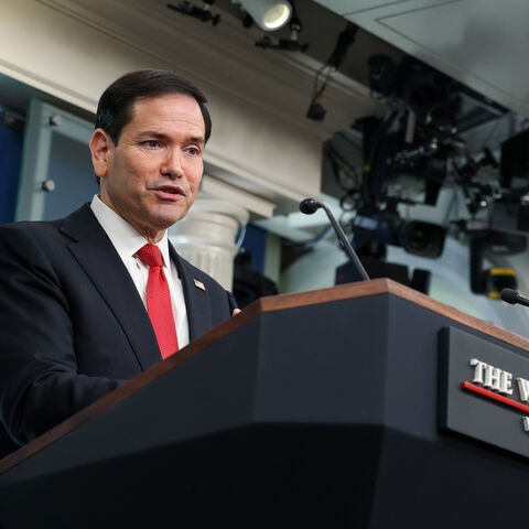 US Secretary of State Marco Rubio speaks during a press conference in the Brady Press Briefing Room at the White House on May 5, 2026 in Washington, DC. 