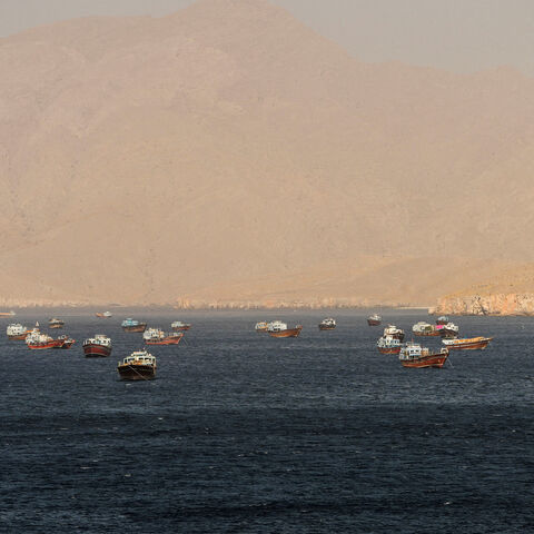 FILE PHOTO: Vessels in the Strait of Hormuz, Musandam, Oman, May 15, 2026. REUTERS/File Photo
