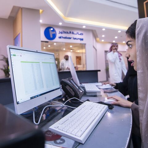A student attends a training seminar at the Tourism Ministry Training center in the city of Riyadh on August 30, 2022.