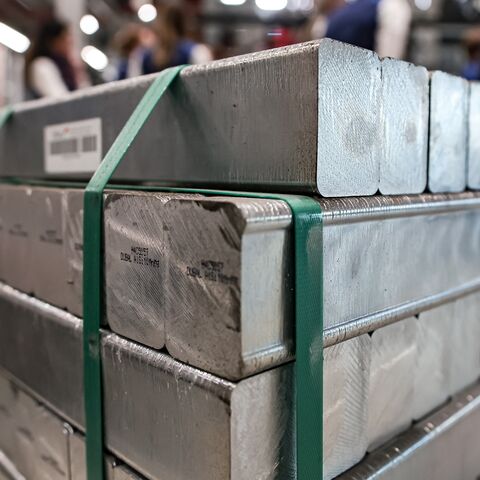 Aluminum from Dubai sits in the BMW Landshut factory on Oct. 25, 2024 in Ergolding, Germany. 
