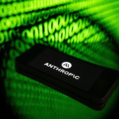 This photograph shows a smartphone displaying the logo of the US artificial intelligence safety and research company Anthropic, in Mulhouse on April 21, 2026. — SEBASTIEN BOZON / AFP via Getty Images
