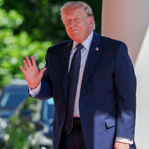 US President Donald Trump arrives for the G7 Leaders' Summit at the Hotel Royal, Evian Resort on June 15, 2026 in Evian-les-Bains, France. 