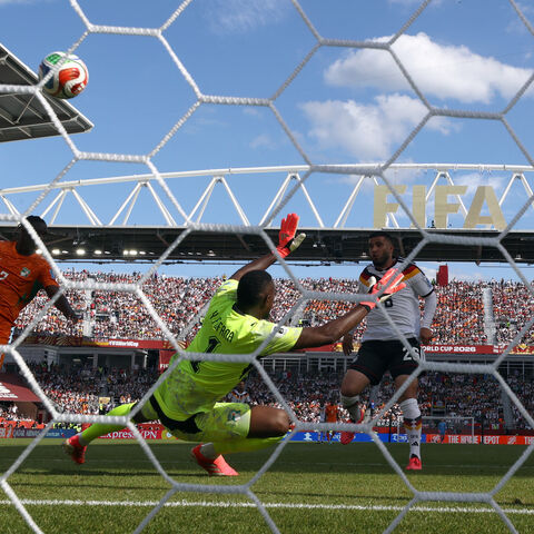 Germany's forward #26 Deniz Undav (2nd R), an ethnic Kurd, scores his team's first goal during the 2026 World Cup Group E football match between Germany and Ivory Coast at the Toronto Stadium in Toronto on June 20, 2026. 