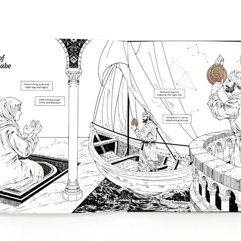 Illustrations from “The Astrolabe: Taker of the Stars,” on view at the Museum of Islamic Art Library, Doha, 2026. (Photo courtesy of the Museum of Islamic Art)