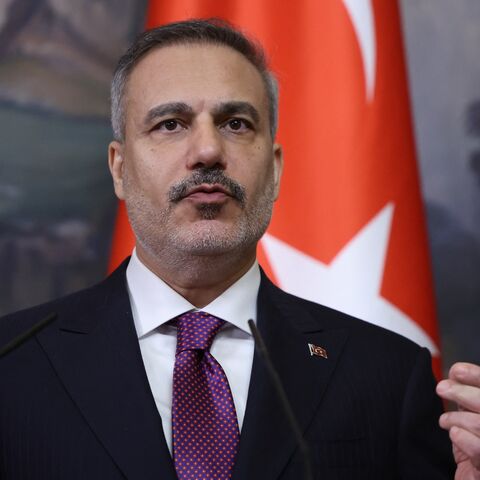 Turkish Foreign Minister Hakan Fidan attends a press conference in Moscow on June 16, 2026.