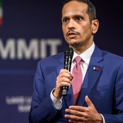 Qatar's Prime Minister Sheikh Mohammed al-Thani speaks prior to a quadrilateral meeting between the United States, Iran, Pakistan and Qatar on June 21, 2026, in Lake Lucerne, Switzerland. — Fabrice Coffrini / AFP via Getty Image