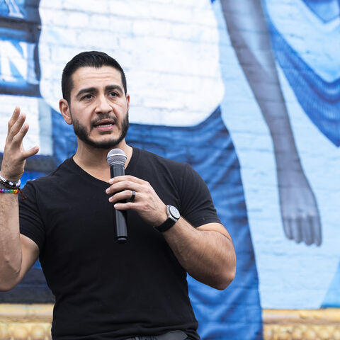 DETROIT, MICHIGAN - AUGUST 01: Democratic Senate candidate Abdul El-Sayed speaks after a radio appearance on Dr. Horace Sheffield's GOTV Community Rally on August 01, 2026 in Detroit, Michigan. El-Sayed currently holds a 15-point lead against Rep. Haley Stevens (D-MI) according to a recent poll. (Photo by Finn Gomez/Getty Images)