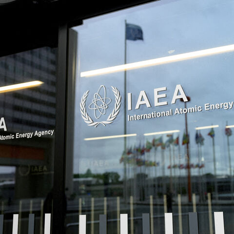 FILE PHOTO: The IAEA logo is displayed in front of the agency’s headquarters in Vienna, Austria, June 5, 2026. REUTERS/Elisabeth Mandl/File Photo