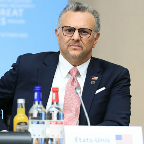 US Department of State's senior advisor to the President for Arab and African Affairs Massad Fares Boulos attends a conference for the support of peace and prosperity in the Great Lakes region, in Paris, on October 30, 2025. The international community gathered in Paris on October 30, 2025 to raise awareness about the dire humanitarian situation in the Great Lakes region, aiming to raise hundreds of millions of euros despite a drastic decrease in international aid, particularly from the United States. (Phot