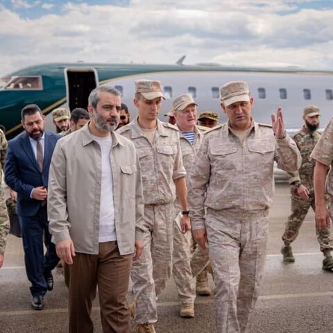 Syrian Foreign Minister Asaad al-Shibani visits Latakia airport on Sept. 18, 2026.