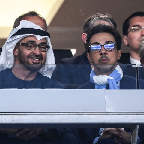 UAE President Sheikh Mohamed bin Zayed and Manchester City's Emirati owner and UAE Vice President Sheikh Mansour bin Zayed