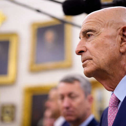 WASHINGTON, DC - SEPTEMBER 25: U.S. ambassador to Turkey Thomas Barrack attends a meeting with U.S. President Donald Trump and President of Turkey Recep Tayyip Erdogan in the Oval Office at the White House on September 25, 2025 in Washington, DC. Trump has signaled that the U.S. might lift a ban on F-35 sales to Turkey during Erdogan's first visit to the White House since 2019. (Photo by Andrew Harnik/Getty Images)