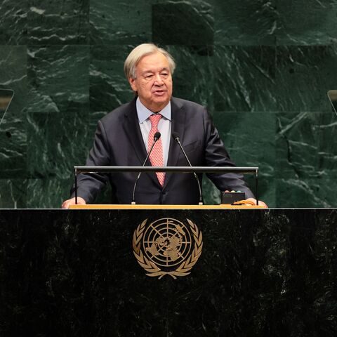 United Nations Secretary-General António Guterres speaks at the UNGA