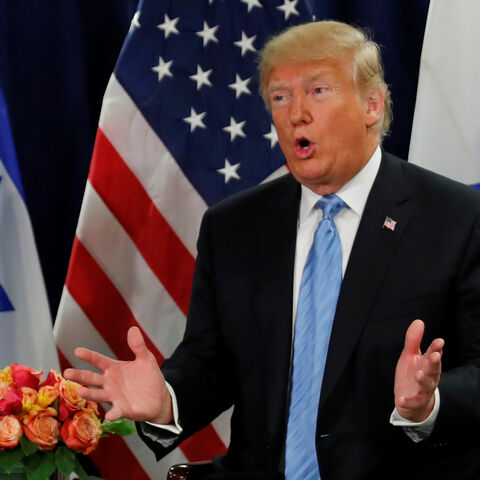 U.S. President Donald Trump speaks during a bilateral meeting with Israeli Prime Minister Benjamin Netanyahu on the sidelines of the 73rd session of the United Nations General Assembly at U.N. headquarters in New York, U.S., September 26, 2018. REUTERS/Carlos Barria - RC1926A26F60