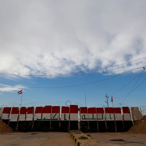 The al-Qaim gate is closed at the border between Iraq and Syria at  al-Qaim in Iraq, November 27, 2018. Picture taken November 27, 2018.  REUTERS/Alaa al-Marjani - RC1669CDDD20