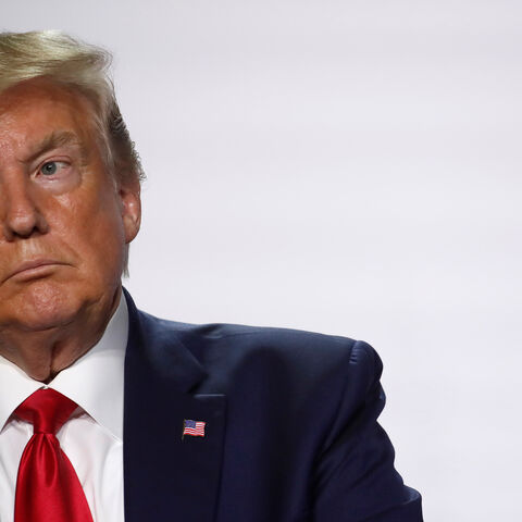 U.S. President Donald Trump attends a joint press conference with French President Emmanuel Macron (not seen) at the end of the G7 summit in Biarritz, France, August 26, 2019.  REUTERS/Christian Hartmann - RC149A0F16C0
