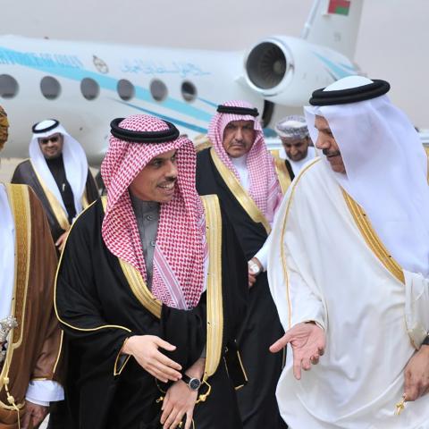 Foreign ministers of the Gulf Cooperation Council (GCC) arrive, ahead of an annual leaders summit in Riyadh, Saudi Arabia, December 9, 2019. Saudi Press Agency/Handout via REUTERS ATTENTION EDITORS - THIS PICTURE WAS PROVIDED BY A THIRD PARTY. - RC2RRD9HRDDG