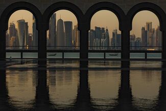 Doha Bay with the skyline of the city in the background taken from the Museum of Islamic Art in Doha, Qatar. (Photo by Buda Mendes/Getty Images)