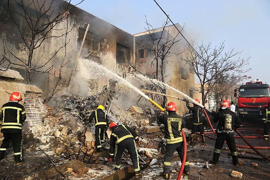 Iranian authorities say the school was closed due to the coronavirus pandemic when the F-5 warplane that was on a training mission crashed